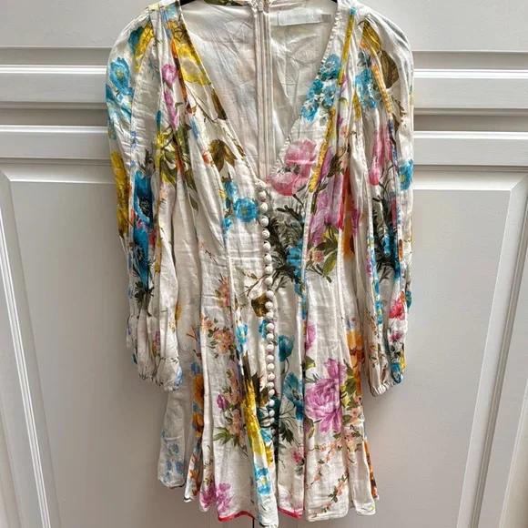 Zimmermann Floral Linen Dress - Picture 2 of 7